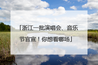 浙江一批演唱会、音乐节官宣！你想看哪场